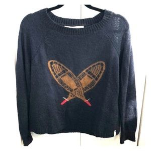 Woolrich Wool/Mohair Navy Sweater - Snowshoes